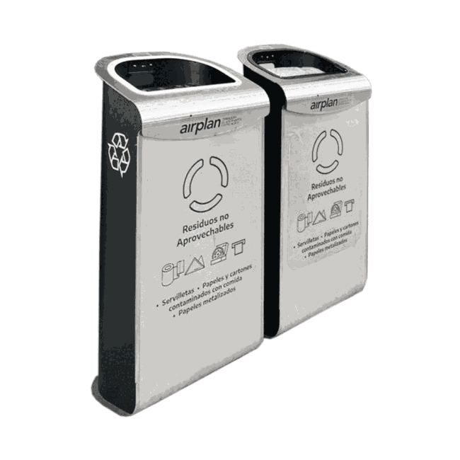 Punto Ecológico Floor S 1 Compartimento 70L Acero Inox-Cold Rolled